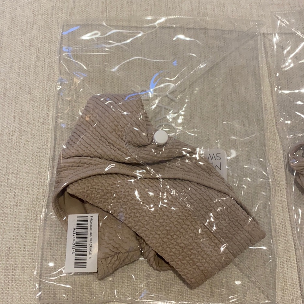 Monday swimwear oat crinkle Byron bottom NEW WITH TAGS
